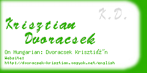 krisztian dvoracsek business card